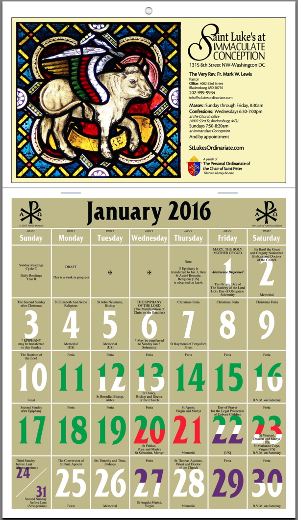 Ordo Kalendar Personalization